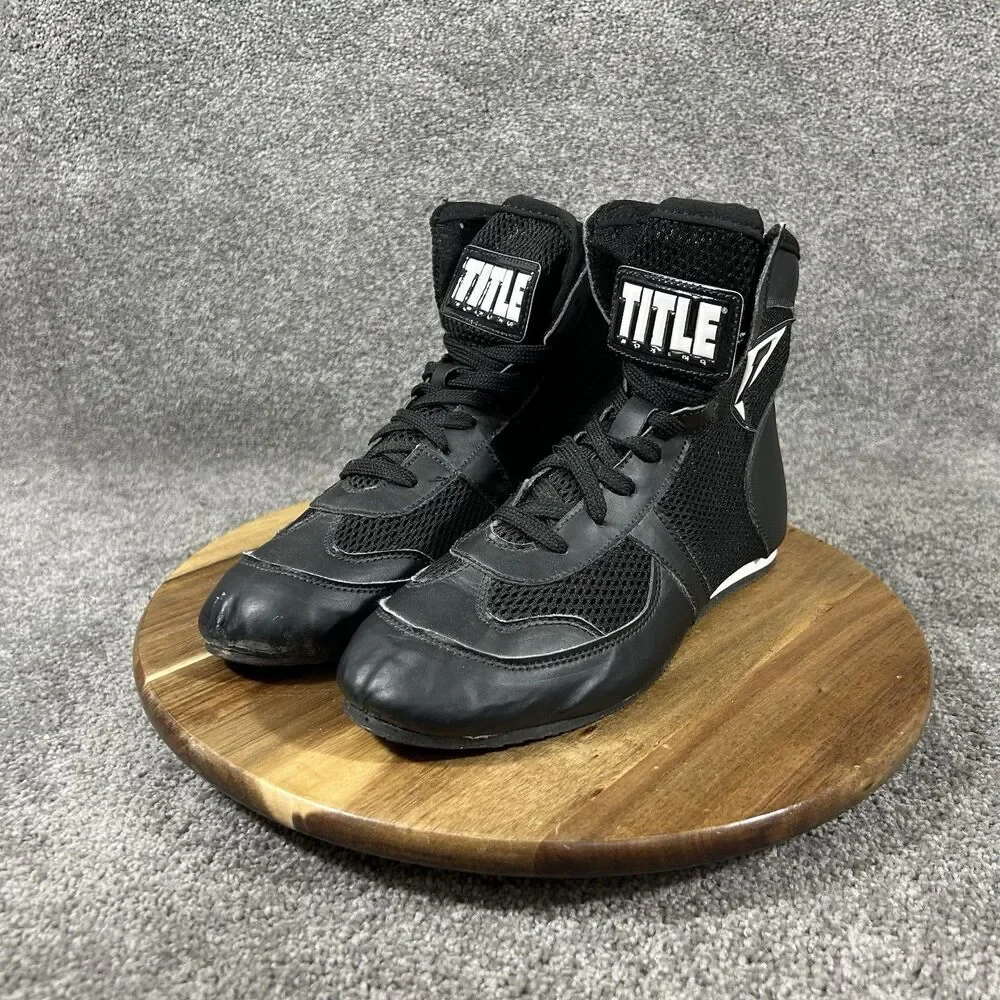 Title Boxing Speed-Flex Encore High-Top Men’s Size 8 Black Boxing Shoes Used